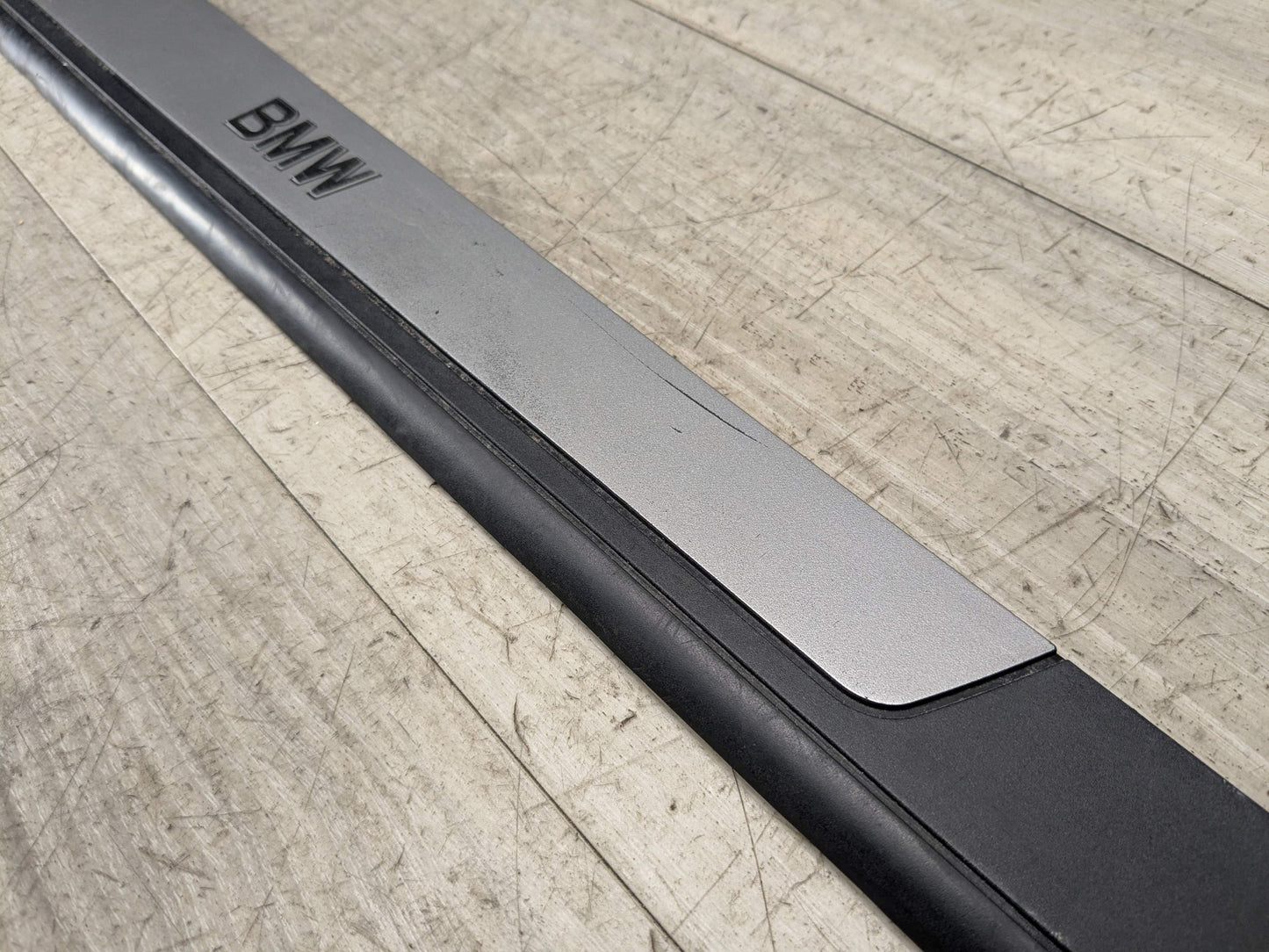 *OEM BMW Right Passenger Door Cover Trim Sill Kick Scuff Plate Trim PAIR