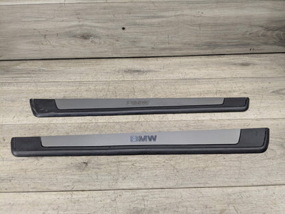 *OEM BMW Right Passenger Door Cover Trim Sill Kick Scuff Plate Trim PAIR