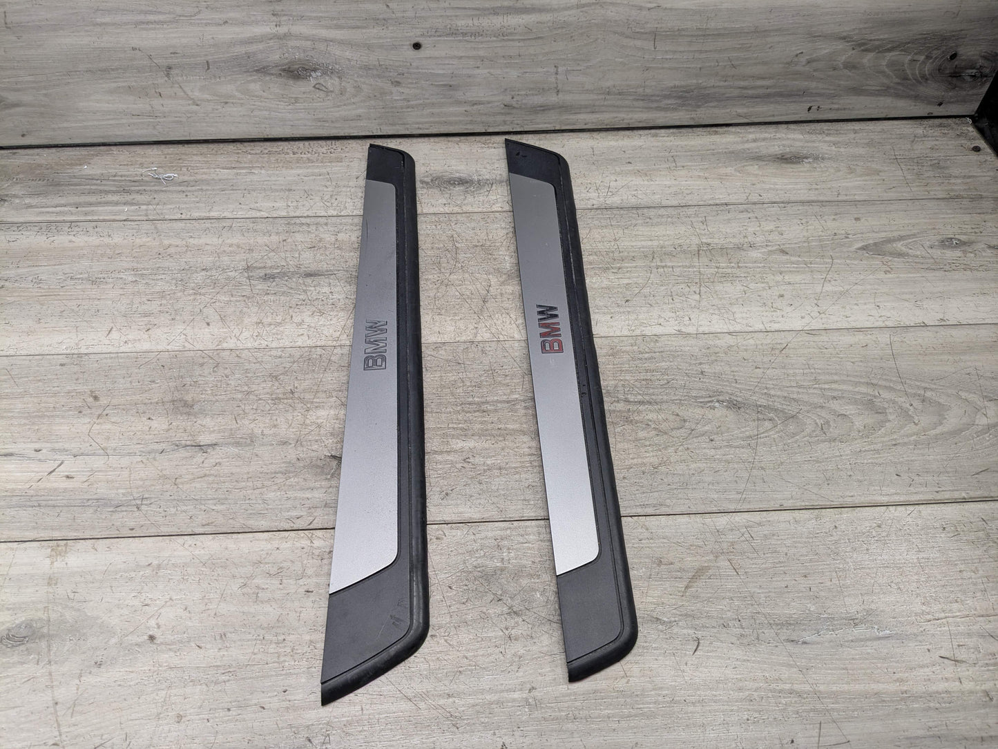 *OEM BMW Right Passenger Door Cover Trim Sill Kick Scuff Plate Trim PAIR