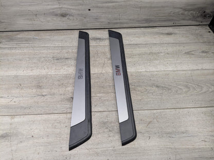 *OEM BMW Right Passenger Door Cover Trim Sill Kick Scuff Plate Trim PAIR