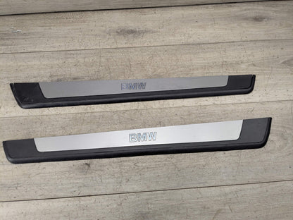 *OEM BMW Right Passenger Door Cover Trim Sill Kick Scuff Plate Trim PAIR