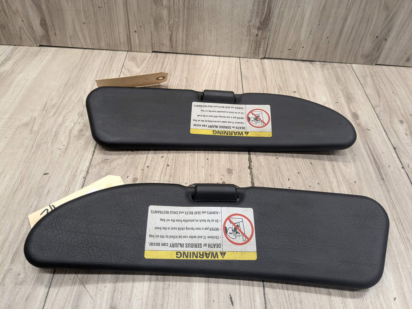 OEM BMW E36 Z3 Left Right Driver Passenger Side Interior Sun visor PAIR Black
