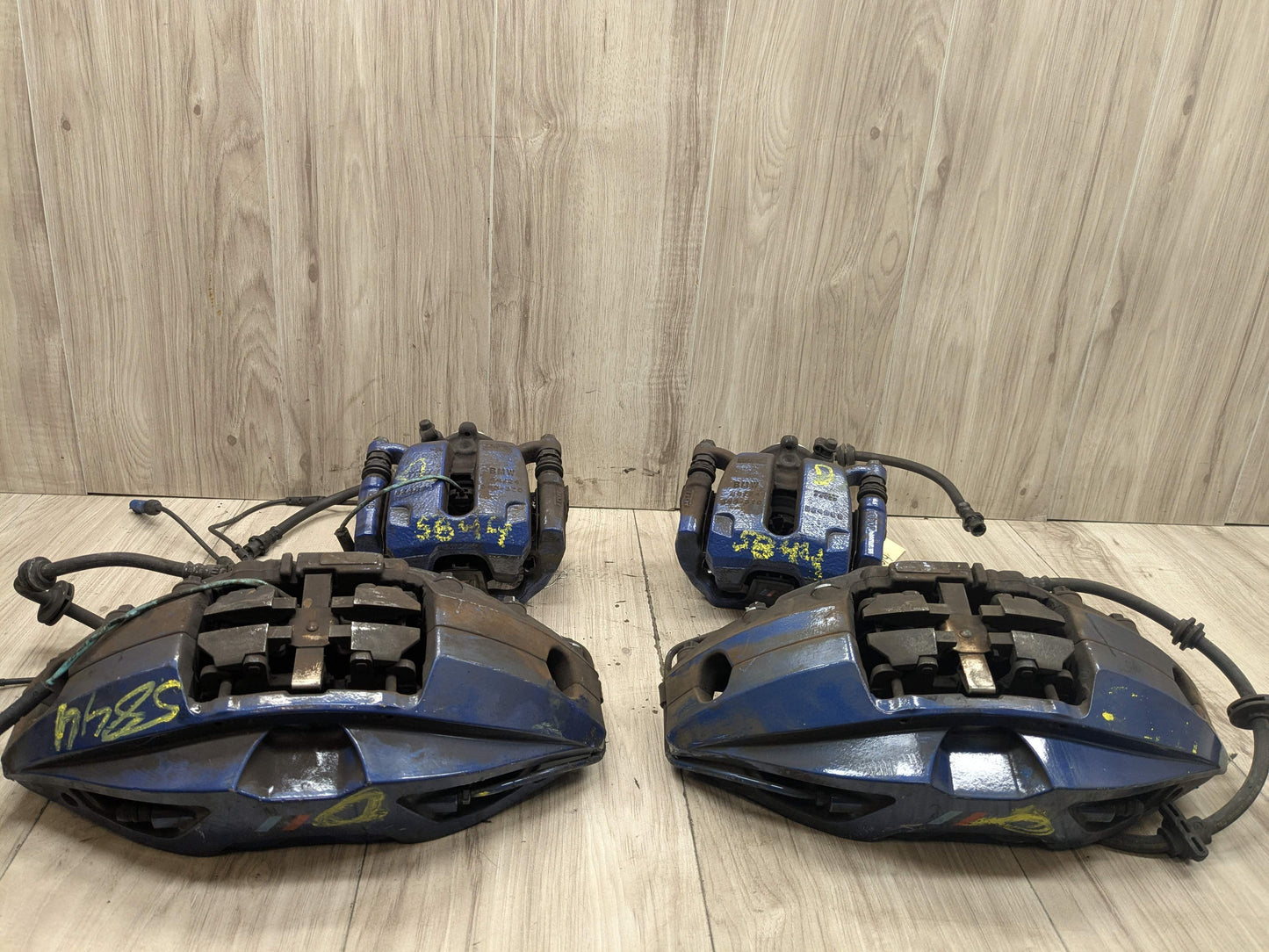 OEM BMW G30 530 540 M550 Front Rear Left Right Brake Calipers Brembo SET Blue