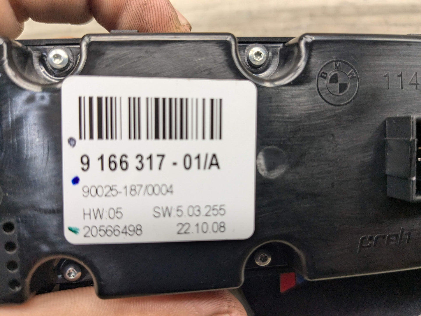 07-14 OEM BMW E70 E71 X5 X6 Rear AC Tempertaure Heater Climate Control Switch