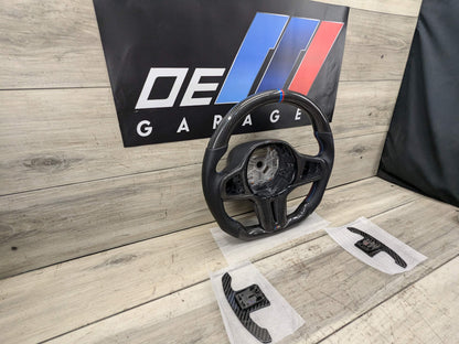 BMW G20 G23 G42 G80 G82 M3 M4 CARBON FIBER Steering Wheel w/ Shifters LEATHER