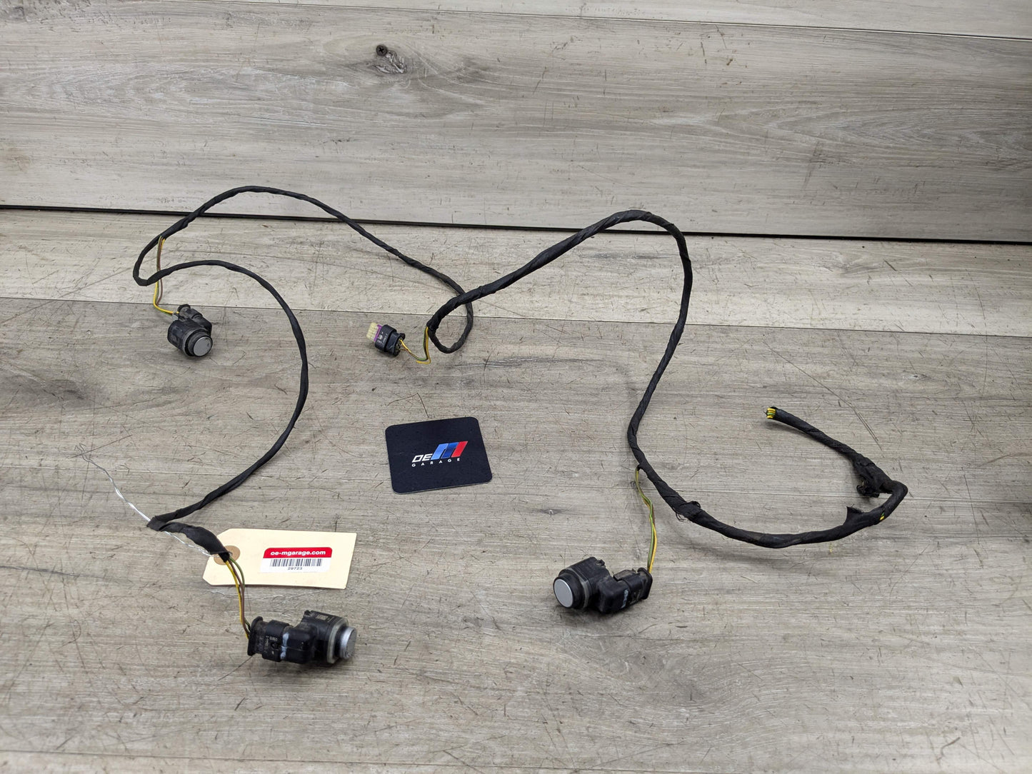 *NOTE* OEM BMW F02 750 Rear Parking Distance Sonic Sensors PDC Harness Silver