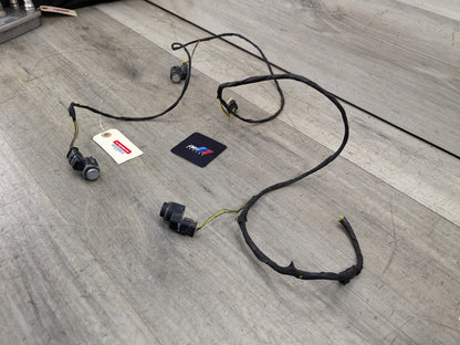 *NOTE* OEM BMW F02 750 Rear Parking Distance Sonic Sensors PDC Harness Silver