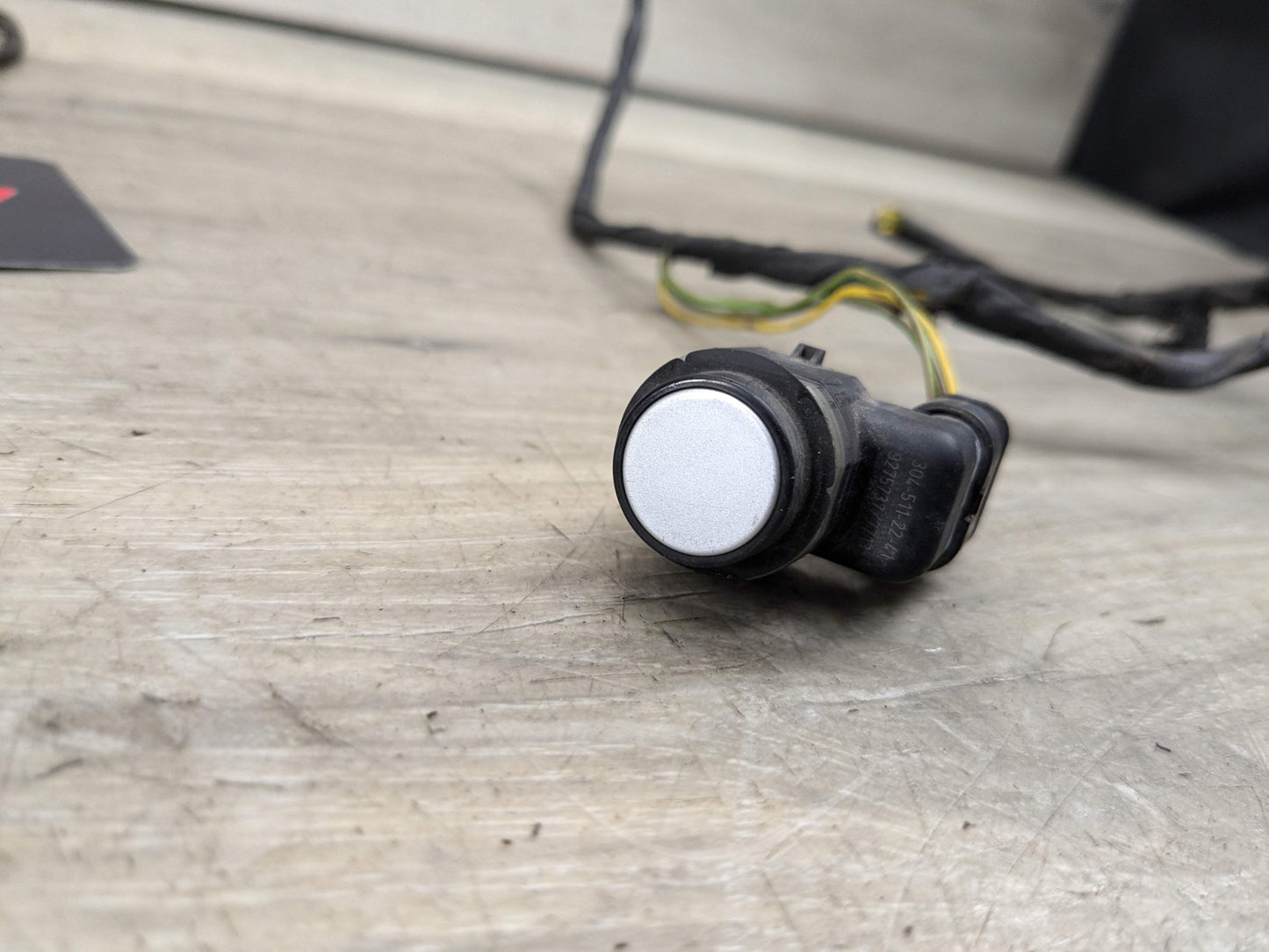 *NOTE* OEM BMW F02 750 Rear Parking Distance Sonic Sensors PDC Harness Silver