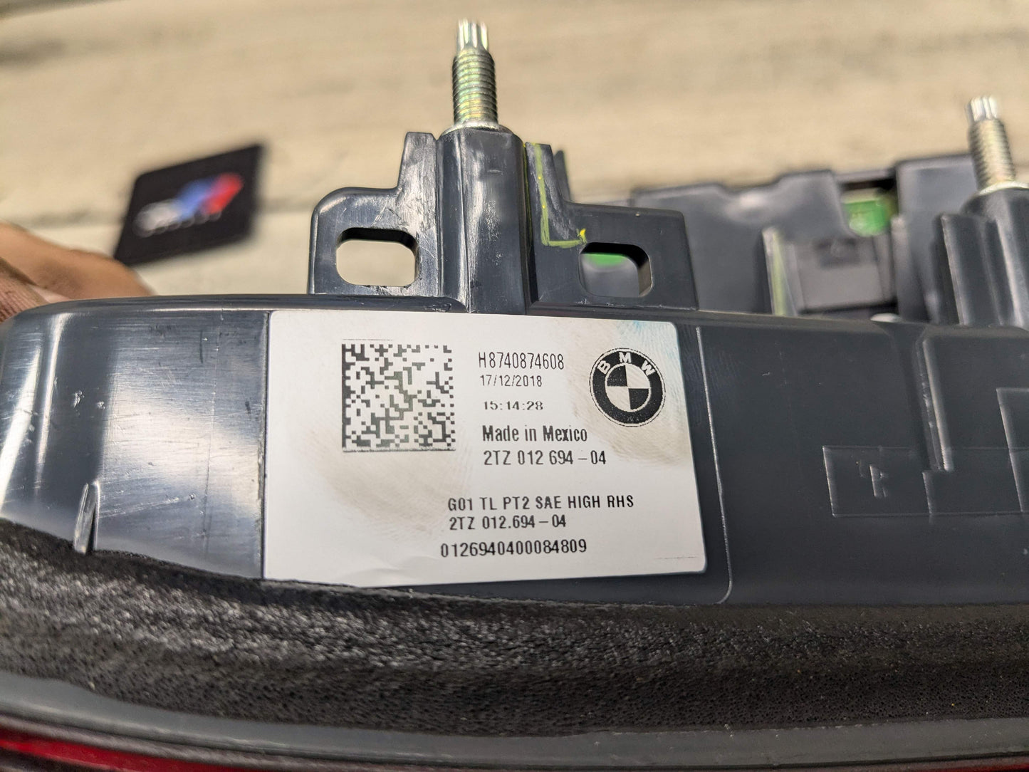 18-21 OEM BMW G01 F97 X3 X3M Rear Right Passenger LED Inner Trunk Tail Light