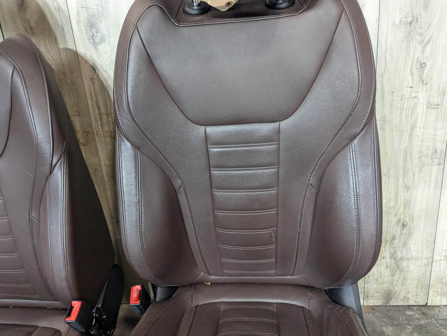 19-21 OEM BMW G20 G01 G02 Front Driver Passenger Sport Seats Leather Brown SET