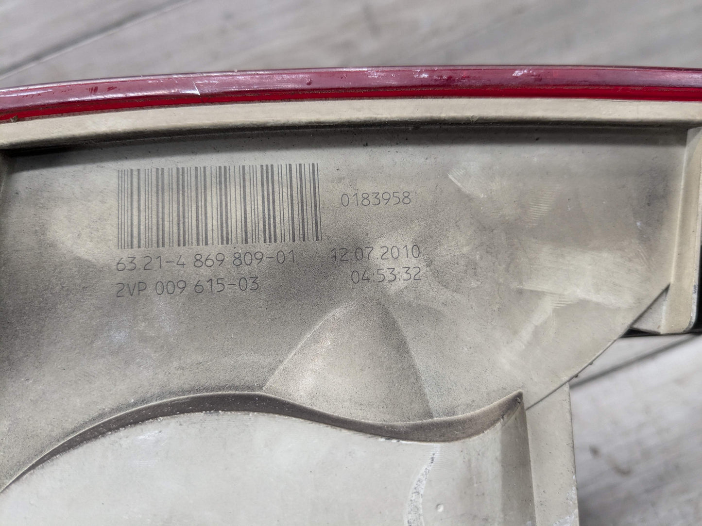 08-11 OEM BMW E82 E88 128 135 Rear Left Driver Side Outer Tail Light Stop Light