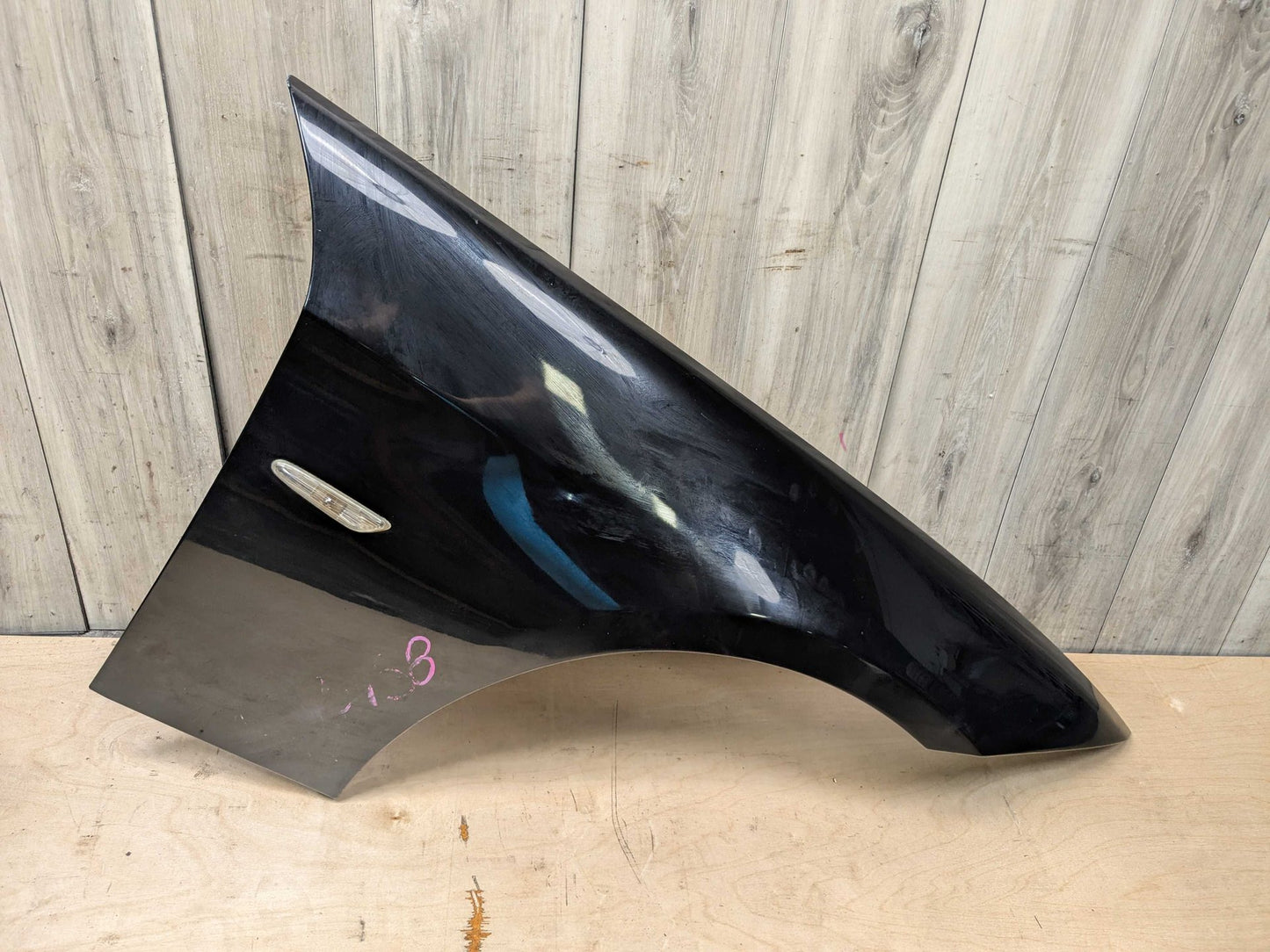 06-11 OEM BMW E90 328 335 Sedan Right Passenger Side Fender Panel Black 668 Black SCHWARZ II (668)