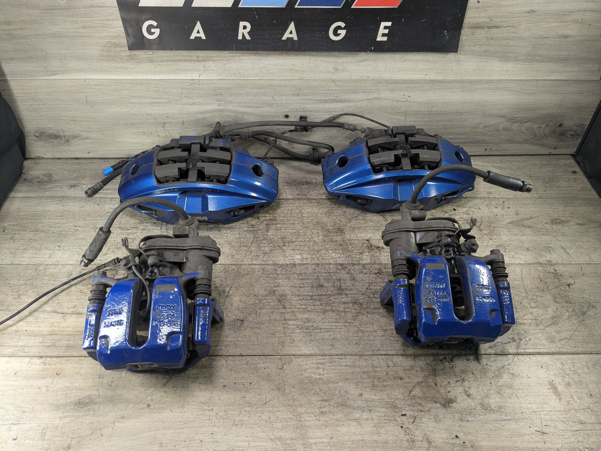 2018-2024 BMW X3 G01 Front Rear Left Right Brake Caliper SET 6891283 *OEM BMW G01 X3 M40 G20 M340 FRONT REAR Left Right Brake Calipers BREMBO Blue