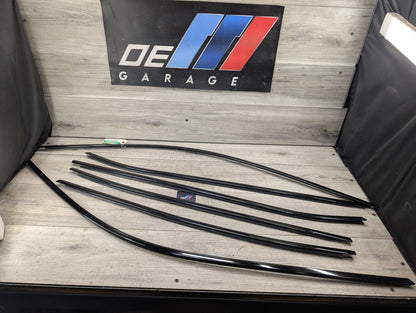 *11-17 OEM BMW F25 X3 SHADOW GLOSS Front Rear Left Right Door Trim SET (6)