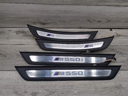 *17-20 OEM BMW G30 530 540 M SPORT Front Rear Left Right Door Sill Cover Trims SET