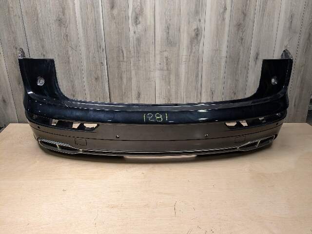 18-20 OEM AUDI Q5 SQ5 Rear Upper Lower Bumper Cover w/ Diffuser Black