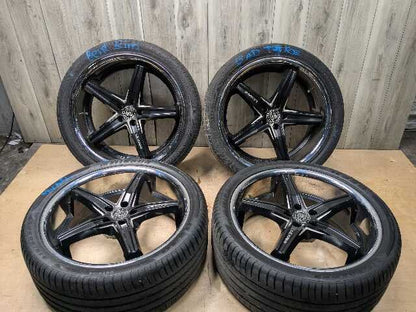 *NOTE* 15-19 LEXANI BMW F16 X6 Wheels Rims 22x9 ET15 5x120 Silver Black SET