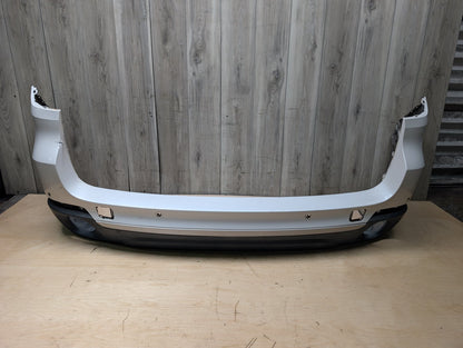 *14-18 OEM BMW F15 X5 Rear Bumper Cover PDC Holes w/ Diffuser N55 N57 White MINERALWEISS METALLIC (A96)