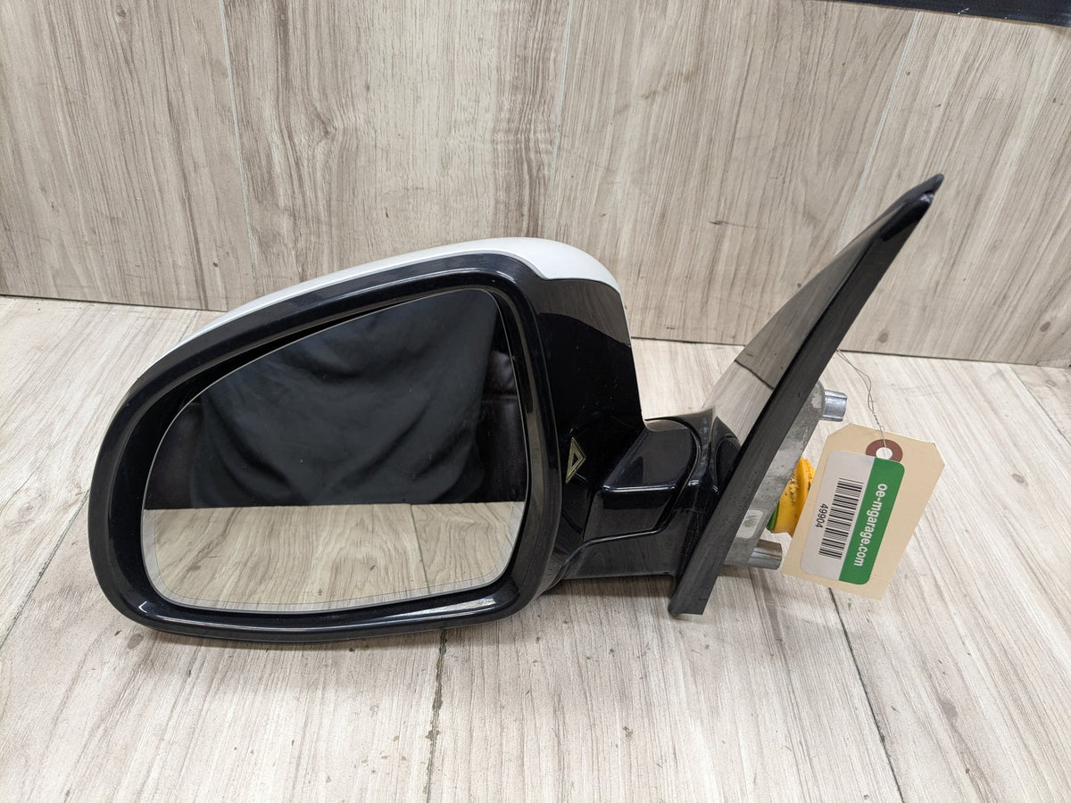 14-18 OEM BMW F15 X5 Left Driver Mirror Auto Dip Heated Shadow Line White