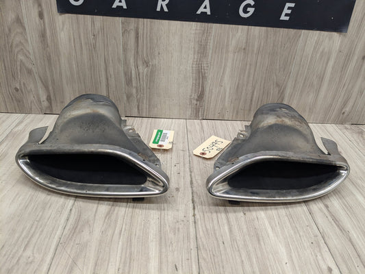 10-16 OEM Mercedes W212 E350 E550 Rear Left Right Side Exhaust Muffler Tips PAIR