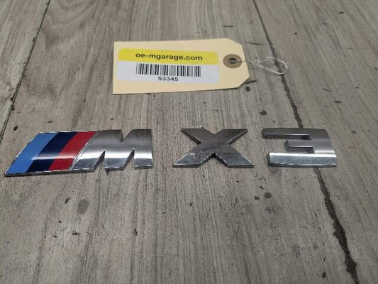 2020 - 2024 BMW X3 F97 Liftgate Trunk Lid Badge / Letters 8070536 S58