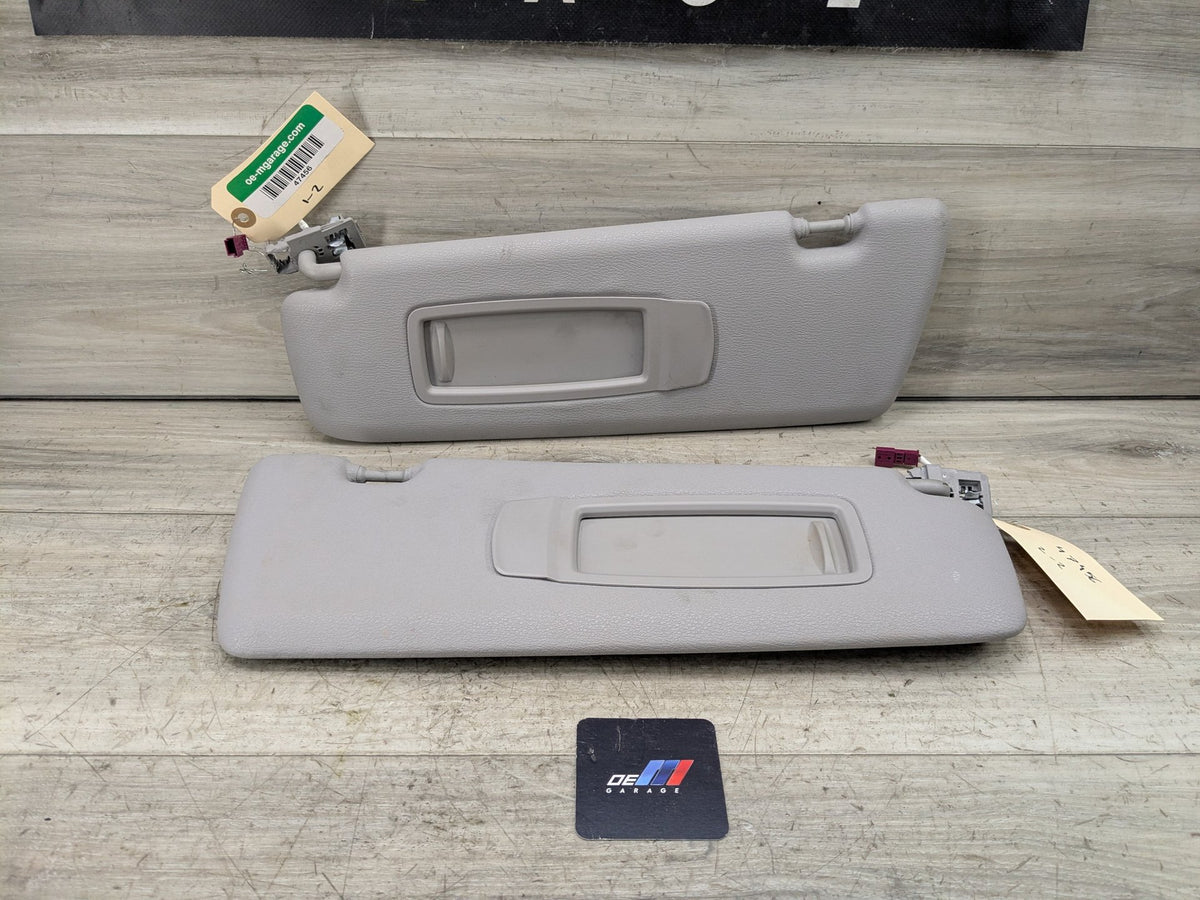 14-18 OEM BMW F15 F85 X5 X5M Left Right Interior Sun Visor Leather PAIR