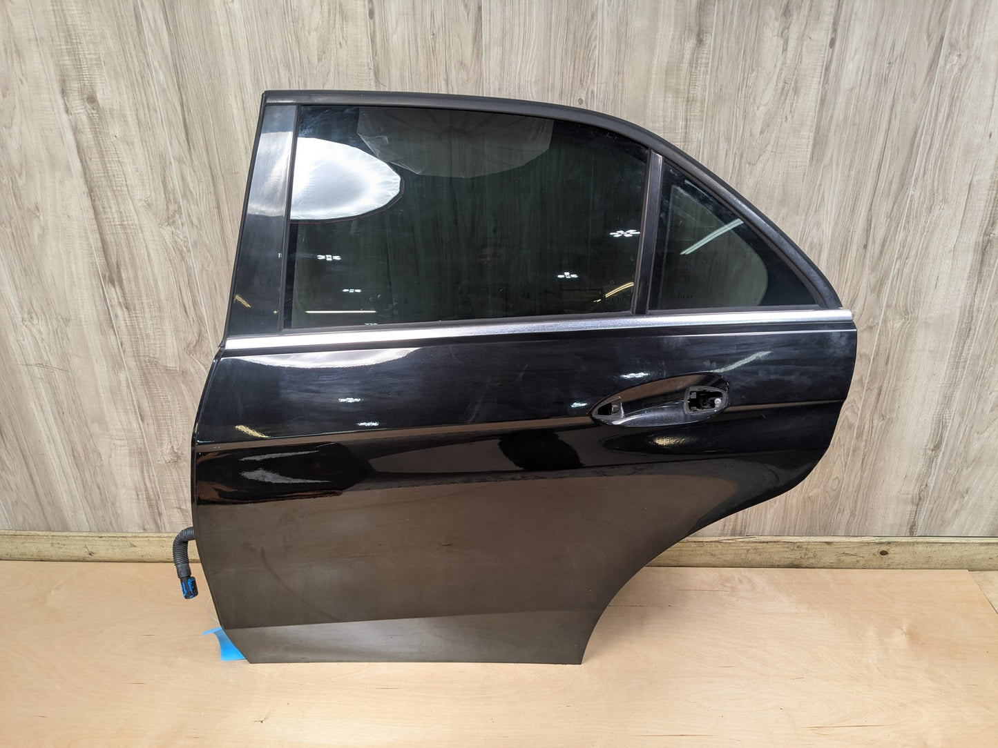 OEM Mercedes W212 E350 E400 E550 Rear Left Driver Door Shell Panel Black 197 (Obsidian black- Metallic finish)