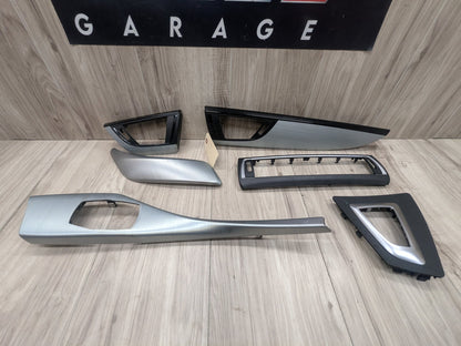 14-17 OEM BMW F22 228 M235 Central Console Dash Doors Aluminum Interior Trim SET