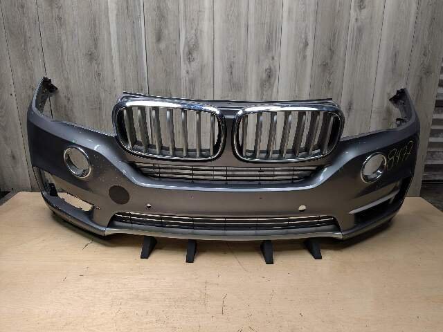 14-18 OEM BMW F15 X5 BASE Front Bumper Cover w/ Upper Grilles Gray A52