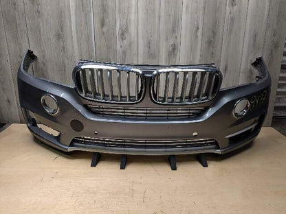 14-18 OEM BMW F15 X5 BASE Front Bumper Cover w/ Upper Grilles Gray A52