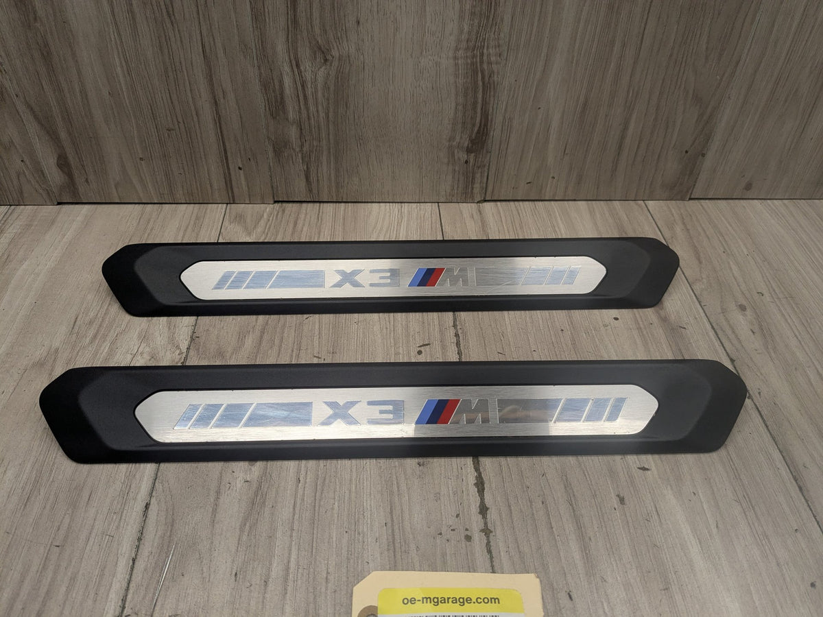 2020-2024 BMW X3 F97 Front Left Right Scuff Plate Door Sill SET 7393397 OEM