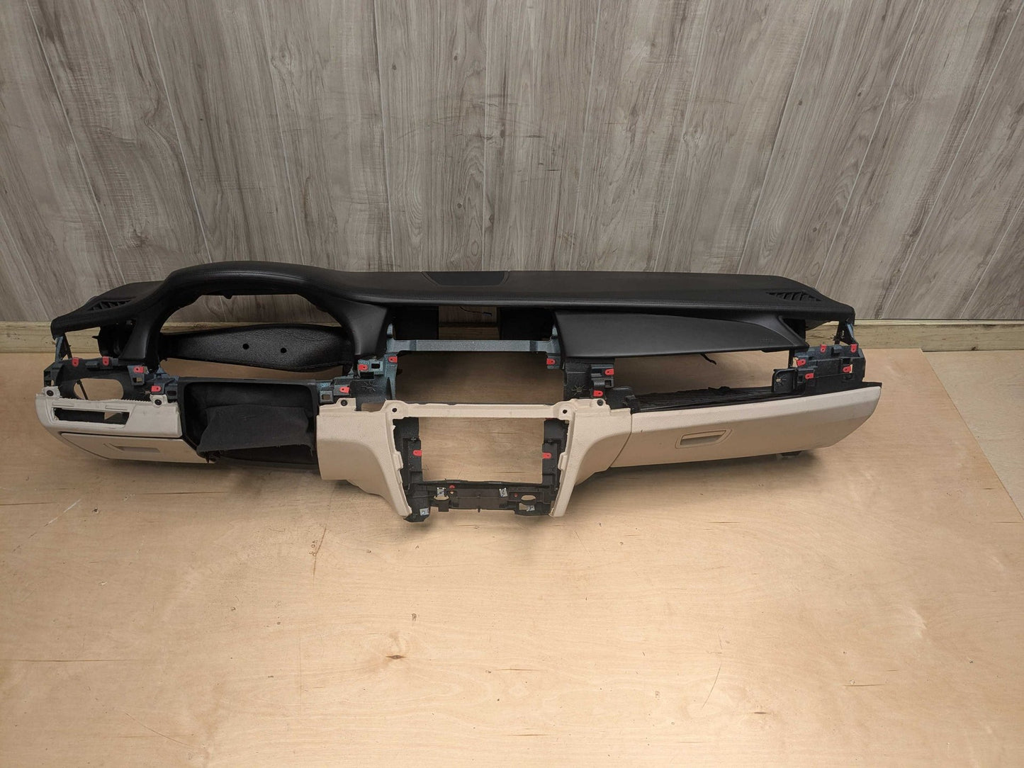 10-15 OEM BMW F01 F02 Alpina B7 Dashboard Dash Leather Panel Black/ TAN w HUD Brown