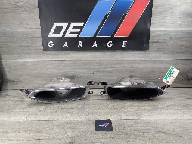 16-19 OEM BMW G11 G12 740 B58 Rear Left Right Tail Pipe Exhaust Muffler Tips SET