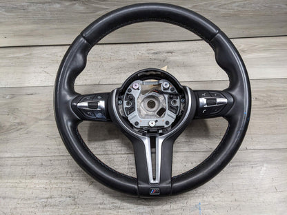 OEM BMW F80 F82 F87 M2 M3 M4 Steering Wheel M SPORT Black Leather w/o Shifters
