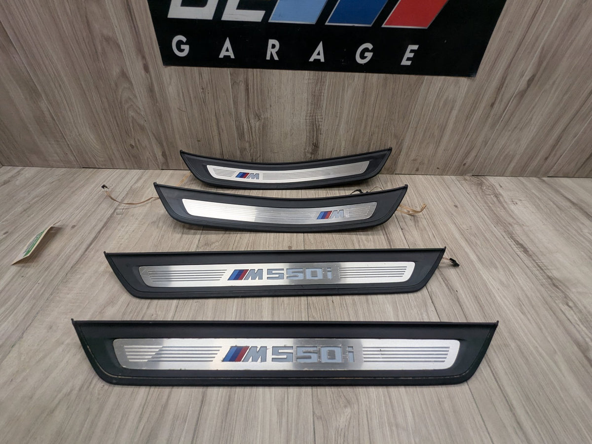 OEM BMW G30 530 540 M550 Front Rear Left Right Illuminated Door Sill Trim SET