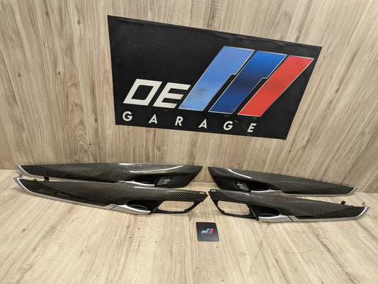OEM BMW F16 F86 X6 X6M Front Rear Left Right Door Panel Card Trim CARBON FIBER