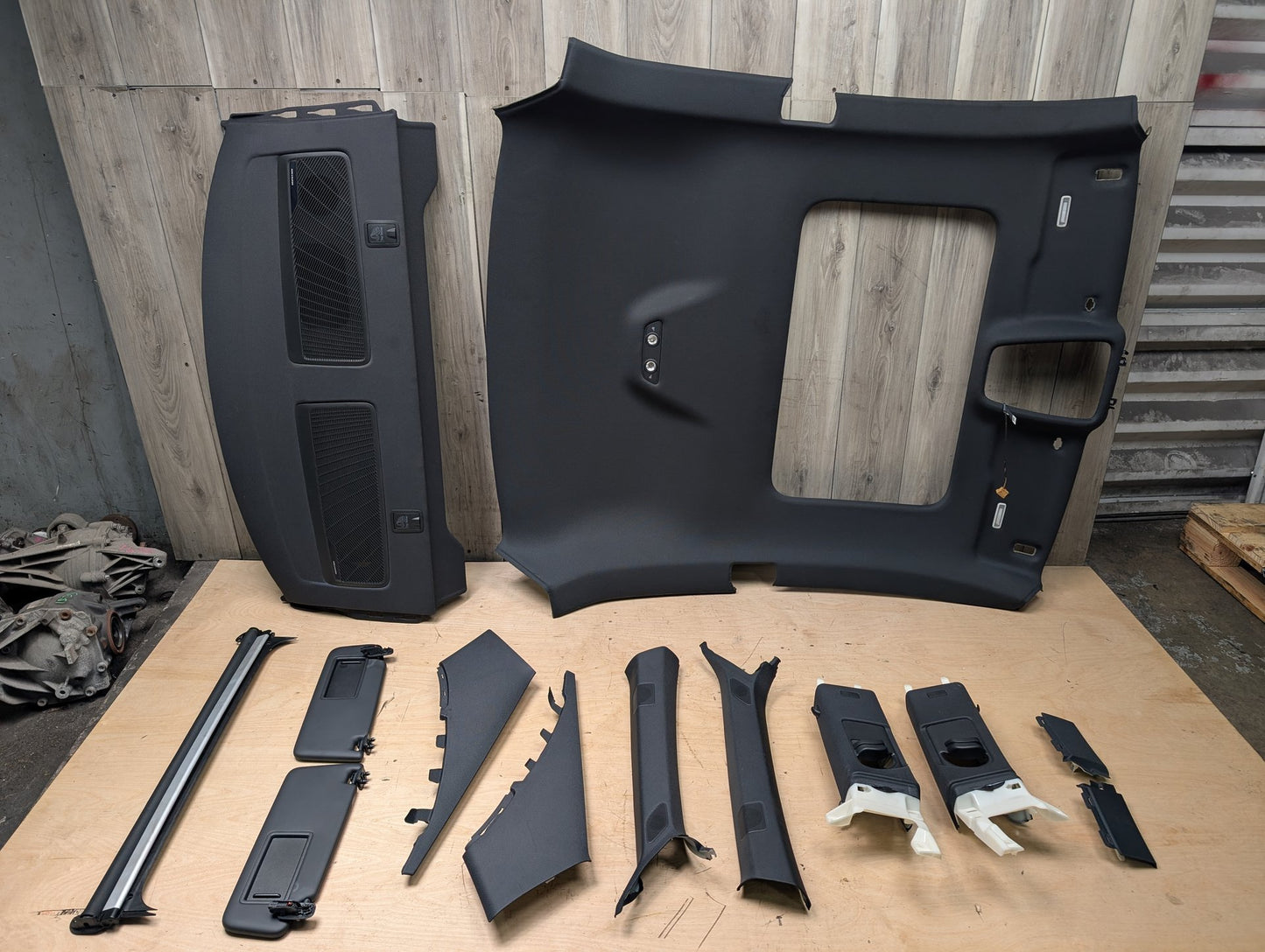 18-24 OEM Audi A5 S5 Interior Upper Left Right Roof Headliner Sun Visors Door Trim SET