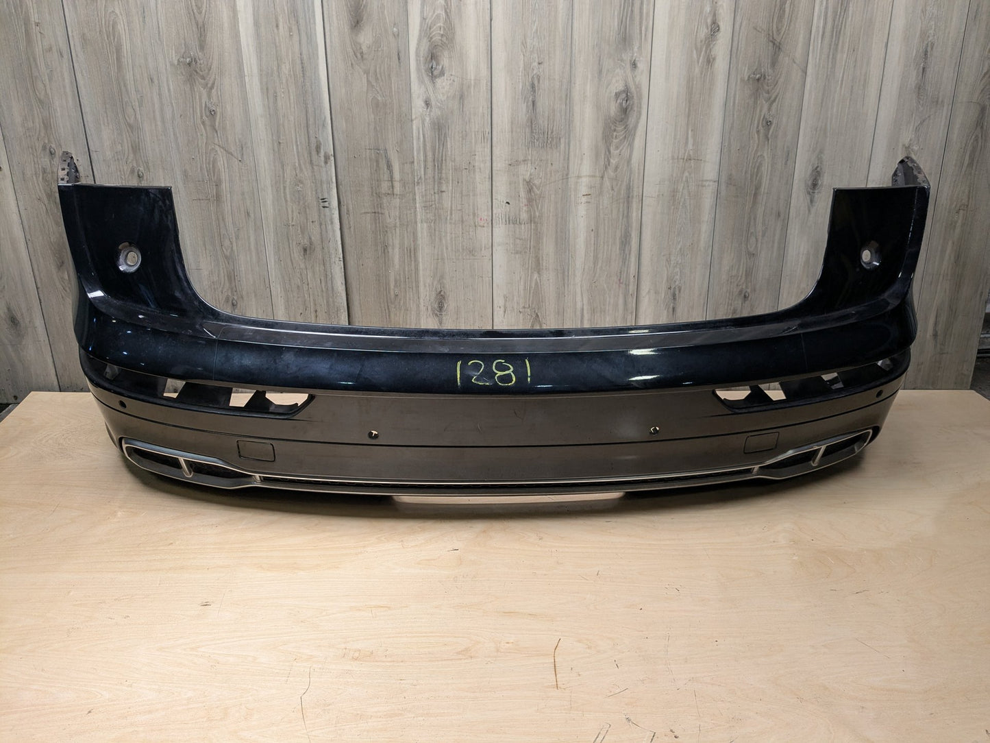 18-20 OEM AUDI Q5 SQ5 Rear Upper Lower Bumper Cover w/ Diffuser Black Black 0E/ Y9T