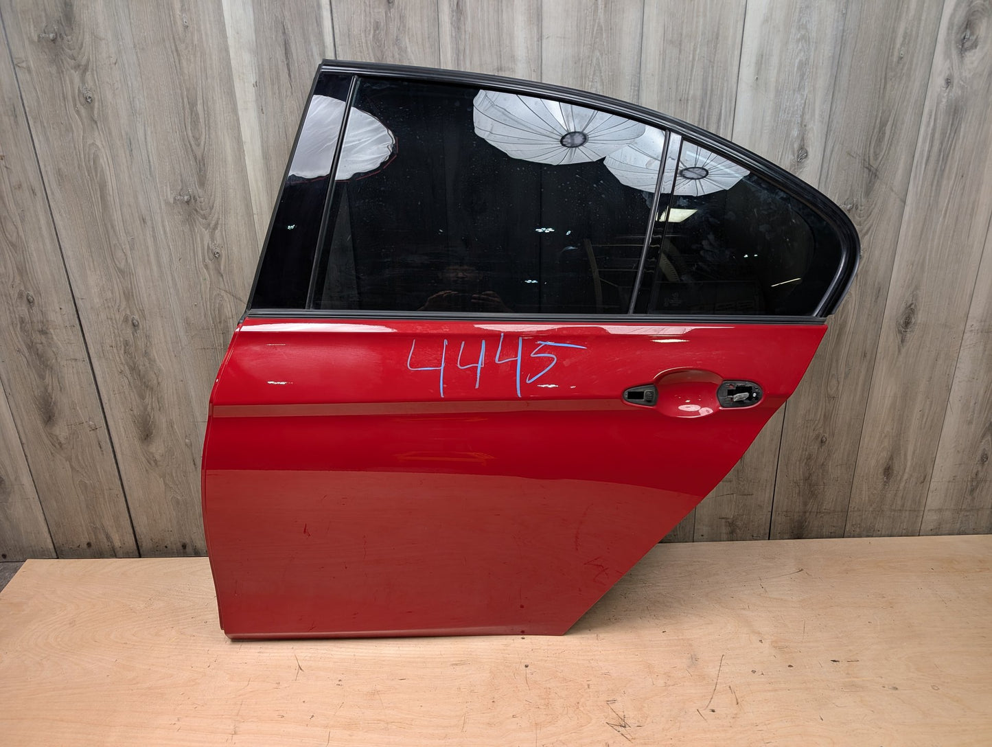 OEM BMW F30 F80 328 330 335 340 M3 Rear Left Driver Door Shell Panel Red A75 MELBOURNEROT METALLIC (A75)
