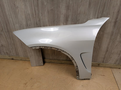 14-18 OEM BMW F15 X5 Front Left Driver Side Fender Panel MINERALWEISS METALLIC (A96)