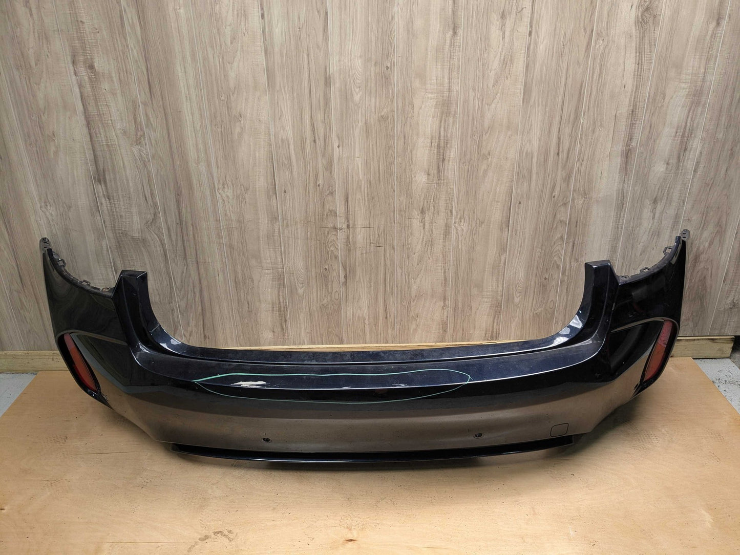 *15-18 OEM BMW F86 X6M M Rear Bumper Cover w/ Diffuser COMPLETE Black 416 CARBONSCHWARZ METALLIC (416)