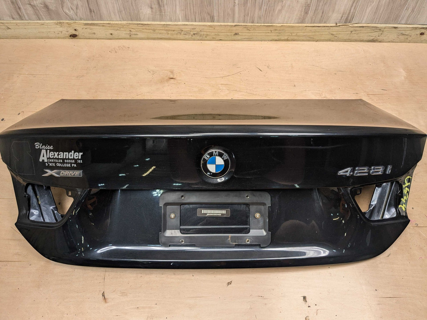 14-20 OEM BMW F32 428 430 435 440 Rear Trunk Lid Panel Deck Shell Black 475 BLACK SAPPHIRE METALLIC (475)