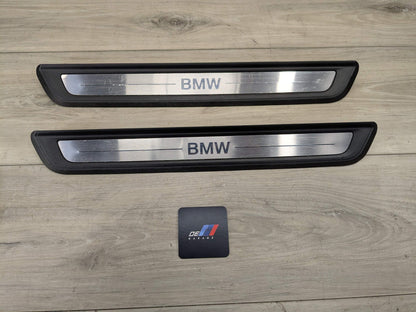 NOTE* 19-24 OEM BMW G20 330 Front Left Right Door Sills Cover Scuff Plates PAIR