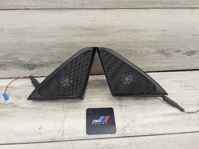 OEM BMW F01 F02 750 Front Left Right Door Sound Speaker Tweeter w Cover PAIR