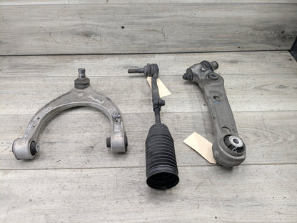 2017-2023 BMW M550i G30 Front Left Driver Control Arms SET 6861185 18-23 OEM BMW G30 M550 AWD Front Left Driver Upper Lower Control Arm SET