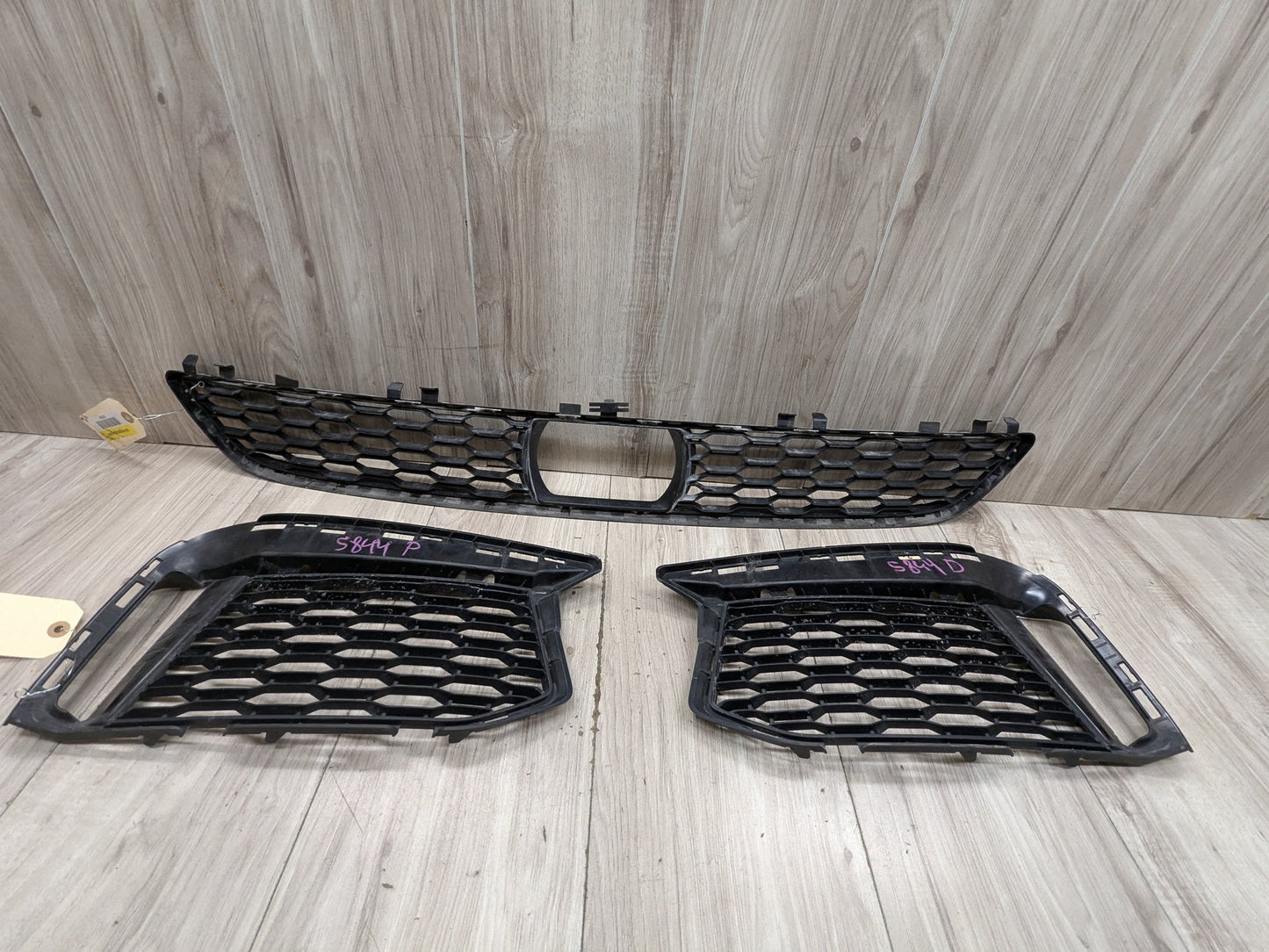 2017-2023 BMW M550i G30 Front Left Right Center Bumper Cover Grilles SET 8064931 17-20 OEM BMW G30 Front Bumper Lower Center Left Right Driver Passenger Grille Trim Black