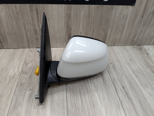 14-18 OEM BMW F15 X5 Left Driver Side Mirror Assembly Auto Dip Heated White