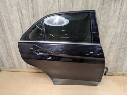 OEM Mercedes W212 E350 E400 E550 Rear Right Passenger Door Shell Panel Black 197 (Obsidian black- Metallic finish)
