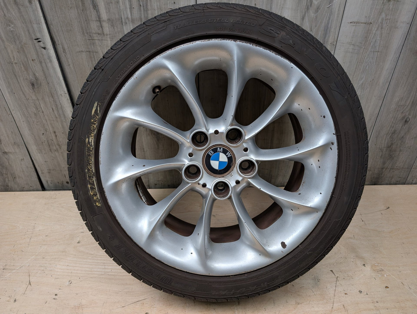 03-08 OEM BMW E85 Z4 Rim Wheel 17x8" ET:47 LA Wheel Turbine Style 106