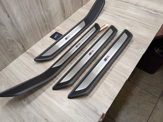 2013 BMW 750Li F02 Front Rear Left Right Scuff Plate Door Sill SET 8046291